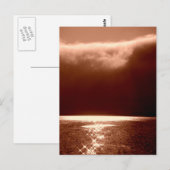 Beach scene - sterren dansen op water - Sepia Briefkaart (Voorkant / Achterkant)