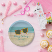 Beach Scene Sunglazen Specialized Birthday Bord (Feest)