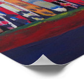 Beach Scene Surf Board Fence Wall aan de zijkant Poster (Hoek)