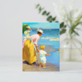 Beach scène van Edward Henry Potthast Briefkaart (Staand voorkant)