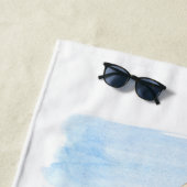 Beach Scene-Waterverf Strandlaken (In situ)