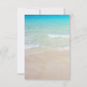 Beach Scene Weddenschap RSVP Vertical Guest Count Kaart (Achterkant)