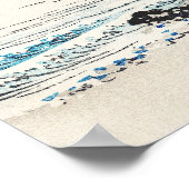 Beach scenery van Kōno Bairei Poster (Hoek)