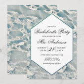 Beach Sea Glass Aqua Bachelorette Party Invitation (Devant / Derrière)