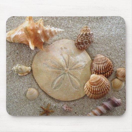 Beach Sea Shells Mousepad Muismat (Voorkant)