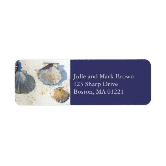 Beach Sea Shells Return Address Label (Voorkant)