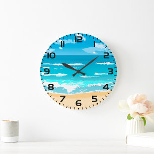 Beach Seascape Grote Klok