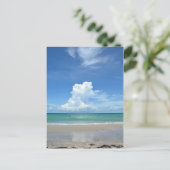 Beach Seascape met Storm Clouds Photographic Briefkaart (Staand voorkant)