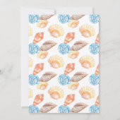 Beach Seashell Anniversaire Fête Invitation (Dos)