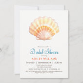 Beach Seashell bruidsdouche uitnodiging (Voorkant)