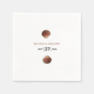 Beach Seashell Clams Wedding Servet