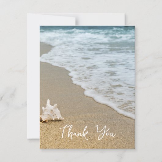 Beach Seashell Dank u Kaart bericht (Voorkant)