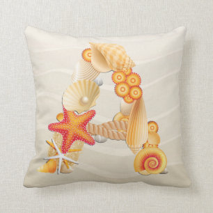 Beach Seashell Monogram Kussen - SRF