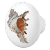 Beach Seashell Ocean Shell Keramische Knop (Rechts)