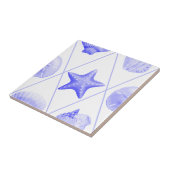 Beach Seashell Patroon Tegeltje (Zijkant)