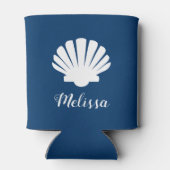 Beach Seashell Pool Name Blikjeskoeler (Achterkant)