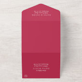 Beach Seashell Viva Magenta Summer Weddenschap Inv All In One Uitnodiging (Buitenkant)