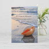 Beach Seashell Zee Viering van het leven Kaart (Staand voorkant)