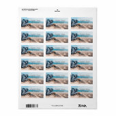 Beach Seashells Bag zonnebril Etiket (Full Sheet)