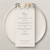 Beach Seashells Bloemen Trouwmenu