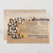 Beach Seashells bruiloft bedankkaarten Bedankkaart (Voorkant / Achterkant)