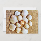 Beach Seashells Burlap Imprimer les invitations au (Dos)