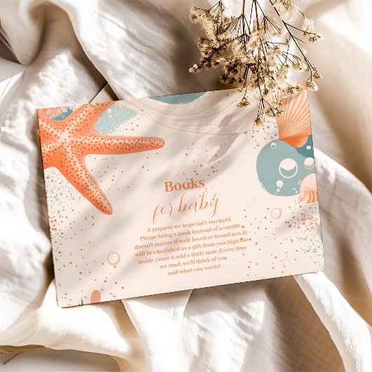 Beach Seashells Elegante Boeken voor Baby Informatiekaartje