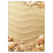 Beach Seashells Hawaii Monogram Initiaal Klembord (Achterkant)