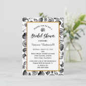 Beach Seashells Invitation de douche nuptiale (Debout devant)