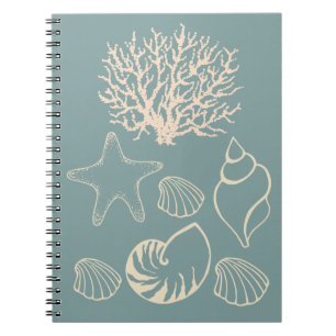 Beach Seashells Nautical Journal Notitieboek Cadef