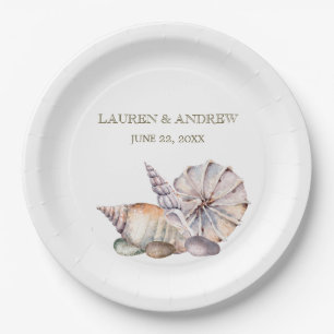 Beach Seashells Nautical Tropical Wedding Papieren Bordje