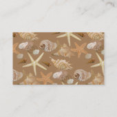Beach Seashells Ocean Zee Vacation Holiday Custom Visitekaartje (Achterkant)