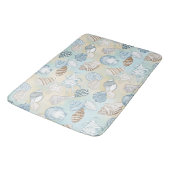 Beach Seashells Pattern Coastal Badmat (Gekanteld)