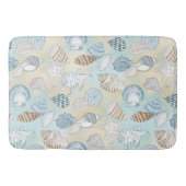 Beach Seashells Pattern Coastal Badmat (Voorkant)