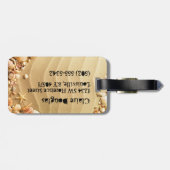 Beach Seashells Sand Hawaii Monogram Bagagelabel (Achterkant horizontaal)