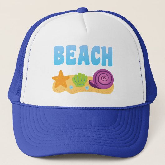Beach Seashells Trucker Pet (Voorkant)