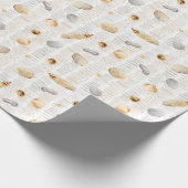 Beach Seashells Waterverf Cadeaupapier (Hoek)