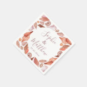 Beach Seashells Waterverf Coastal Chic Wedding Servet (Hoek)