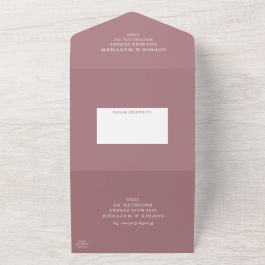 Beach Seashells Waterverf Coastal Wedding Al All In One Uitnodiging (Buitenkant)