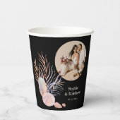 Beach Seashells Waterverf Foto Weddenschap Paper C Papieren Bekers (Achterkant)