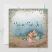 Beach Seashells Weddenschap Kaart (Achterkant)