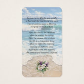 Beach Seashore Floral Photo Cartes de prières comm (Dos)