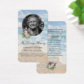 Beach Seashore Floral Photo Cartes de prières comm (Bureau)