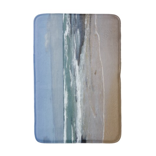 Beach Seashore Memory Foam Bath Mat. Badmat (Voorkant Verticaal)
