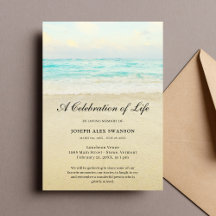 Beach Seaside Ocean Celebration of Life Funeral