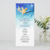 Beach | Seaside Waterverf Wedding Flat Program Programma (Staand voorkant)