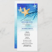 Beach | Seaside Waterverf Wedding Flat Program Programma (Voorkant / Achterkant)