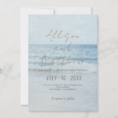 Beach Seaside Wedding Invitation Oceanside Wedding (Devant)
