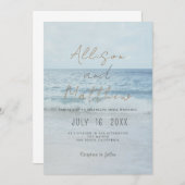 Beach Seaside Wedding Invitation Oceanside Wedding (Devant / Derrière)