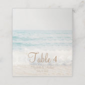 Beach Seaside Wedding Place Card (Buitenkant ongevouwen)